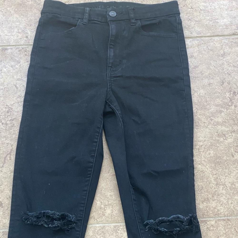Black high rise skinny jeans